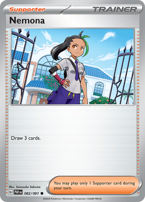 Nemona 82 Paldean Fates Pokémon card