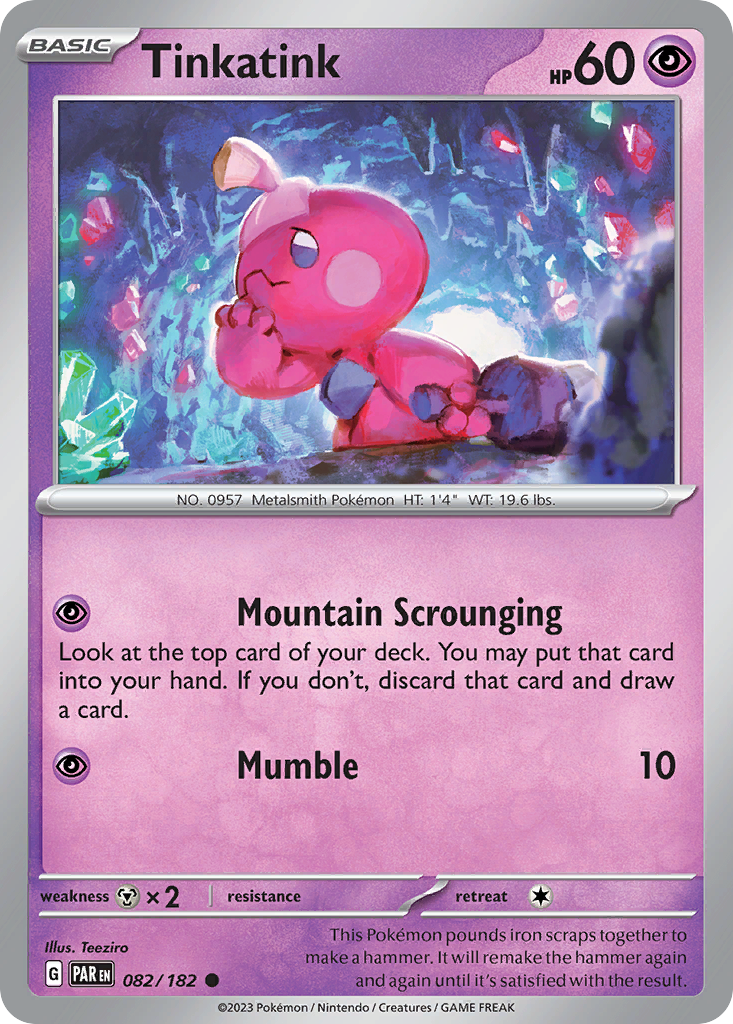 Tinkatink 82 Paradox Rift Pokémon card