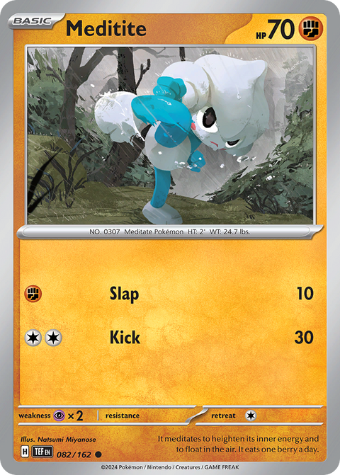 Meditite 82 Temporal Forces Pokémon card