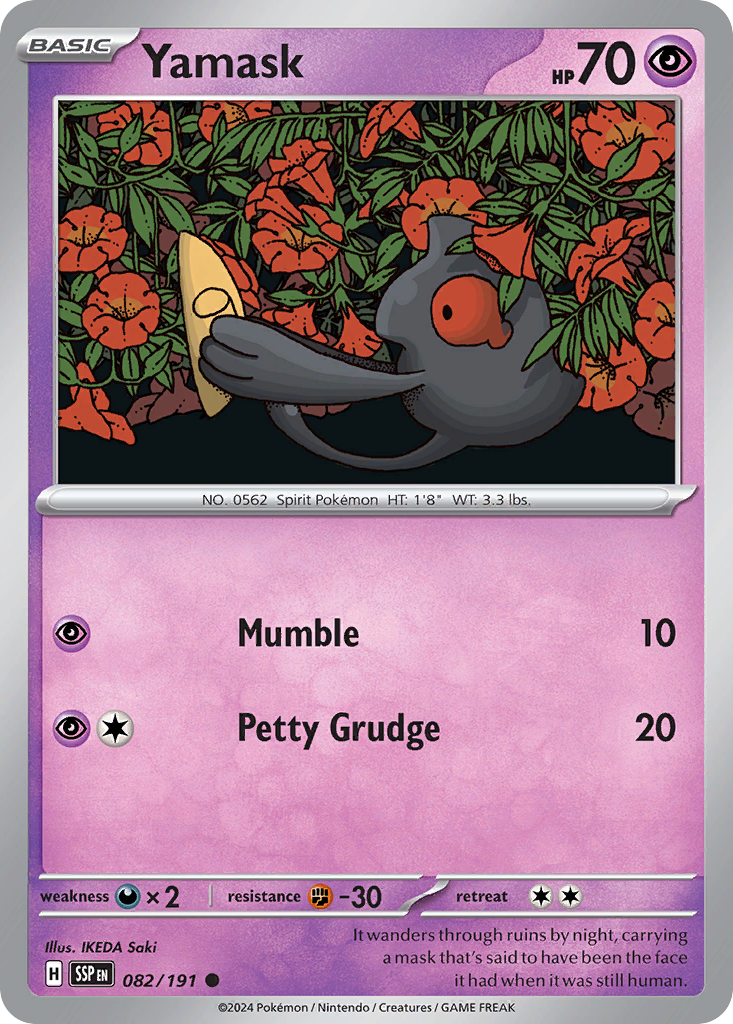 Yamask 82 Surging Sparks Pokémon card