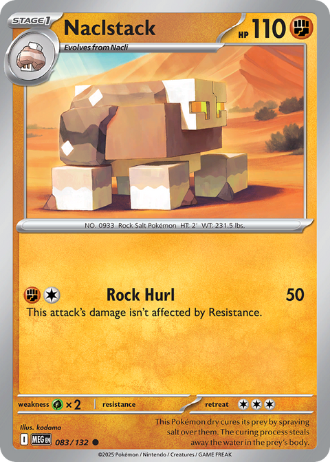 Naclstack 83 Mega Evolution Pokémon card
