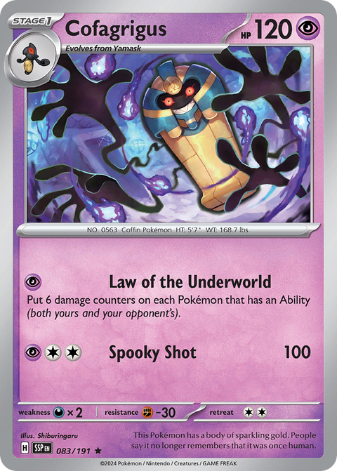 Cofagrigus 83 Surging Sparks Pokémon card