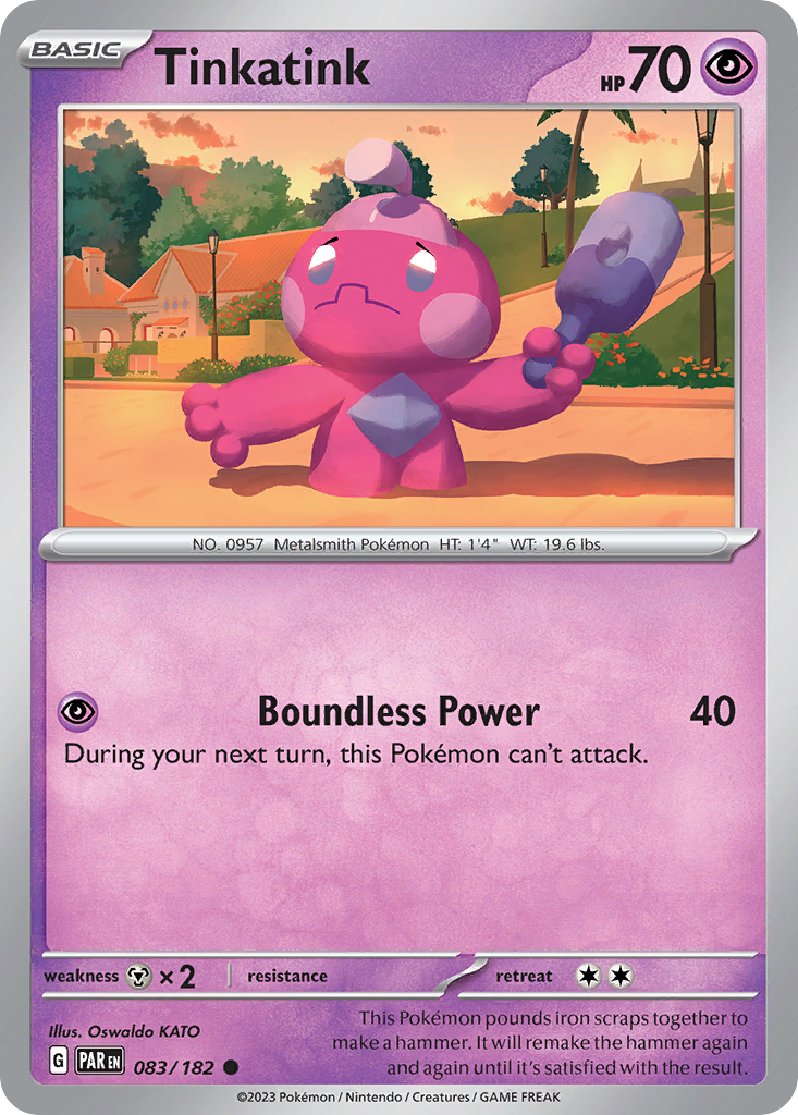 Tinkatink 83 Paradox Rift Pokémon card