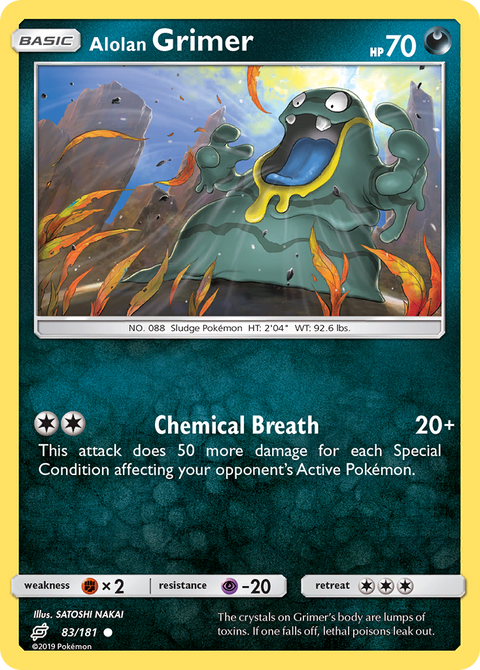 Alolan Grimer 83 Team Up Pokémon card