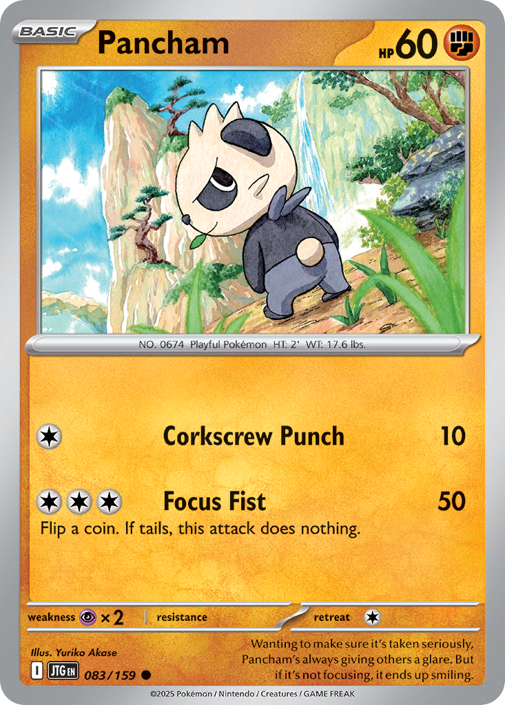 Pancham 83 Journey Together Pokémon card