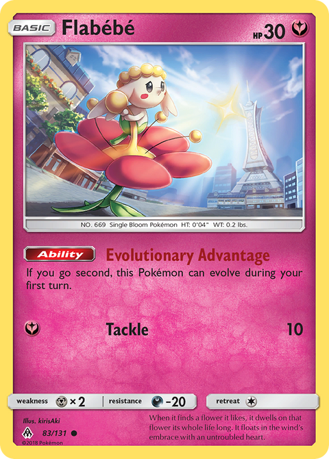 Flabébé 83 Forbidden Light Pokémon card
