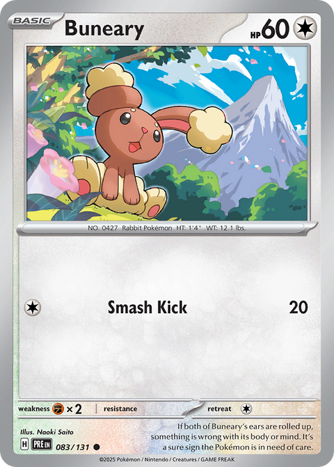 Buneary 83 Prismatic Evolutions Pokémon card