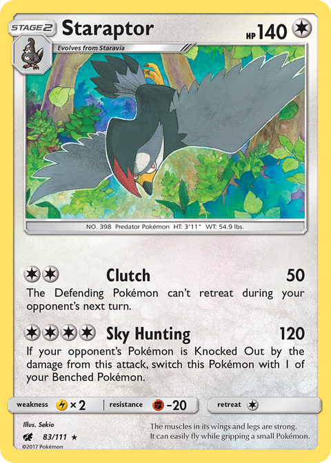 Staraptor 83 Crimson Invasion Pokémon card
