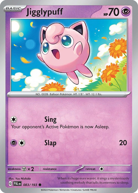 Jigglypuff 83 Paldea Evolved Pokémon card