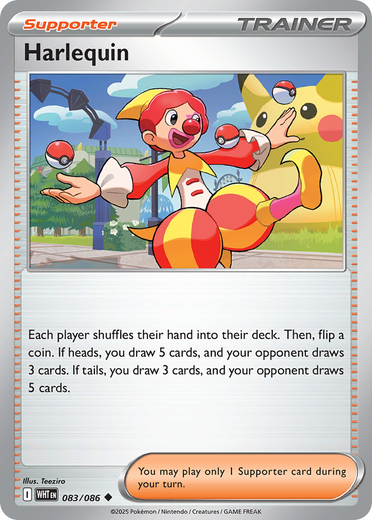 Harlequin 83 White Flare Pokémon card