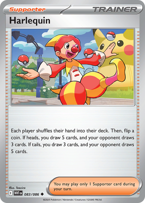 Harlequin 83 White Flare Pokémon card