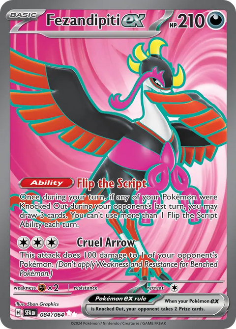 Fezandipiti ex 84 Shrouded Fable Pokémon card