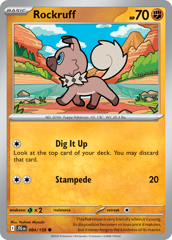 Rockruff 84 Journey Together Pokémon card