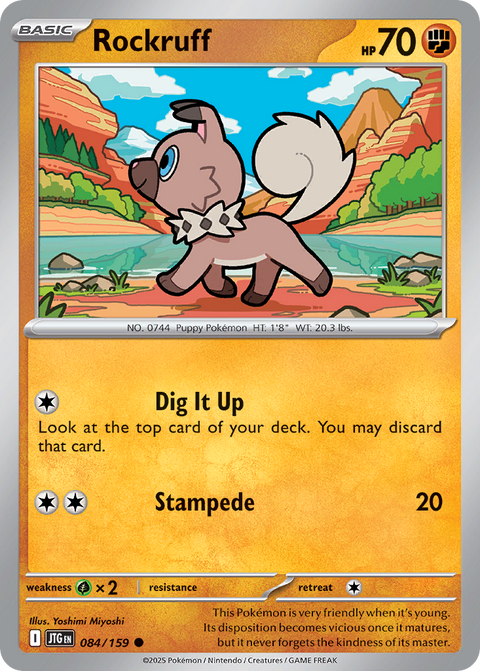 Rockruff 84 Journey Together Pokémon card