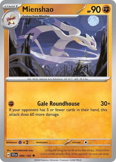 Mienshao 84 Stellar Crown Pokémon card