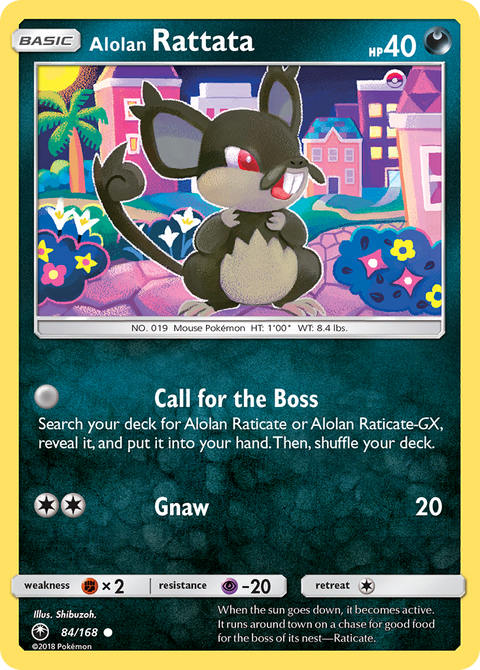Alolan Rattata 84 Celestial Storm Pokémon card
