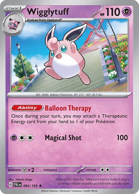 Wigglytuff 84 Paldea Evolved Pokémon card