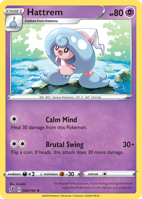 Hattrem 84 Rebel Clash Pokémon card