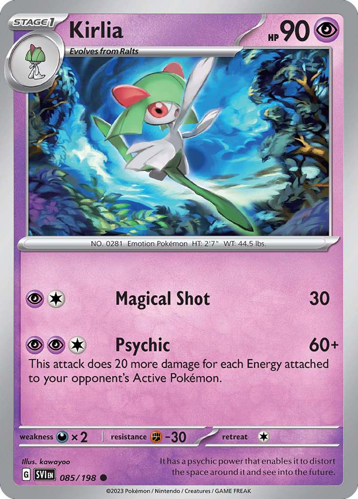 Kirlia 85 Scarlet & Violet Pokémon card