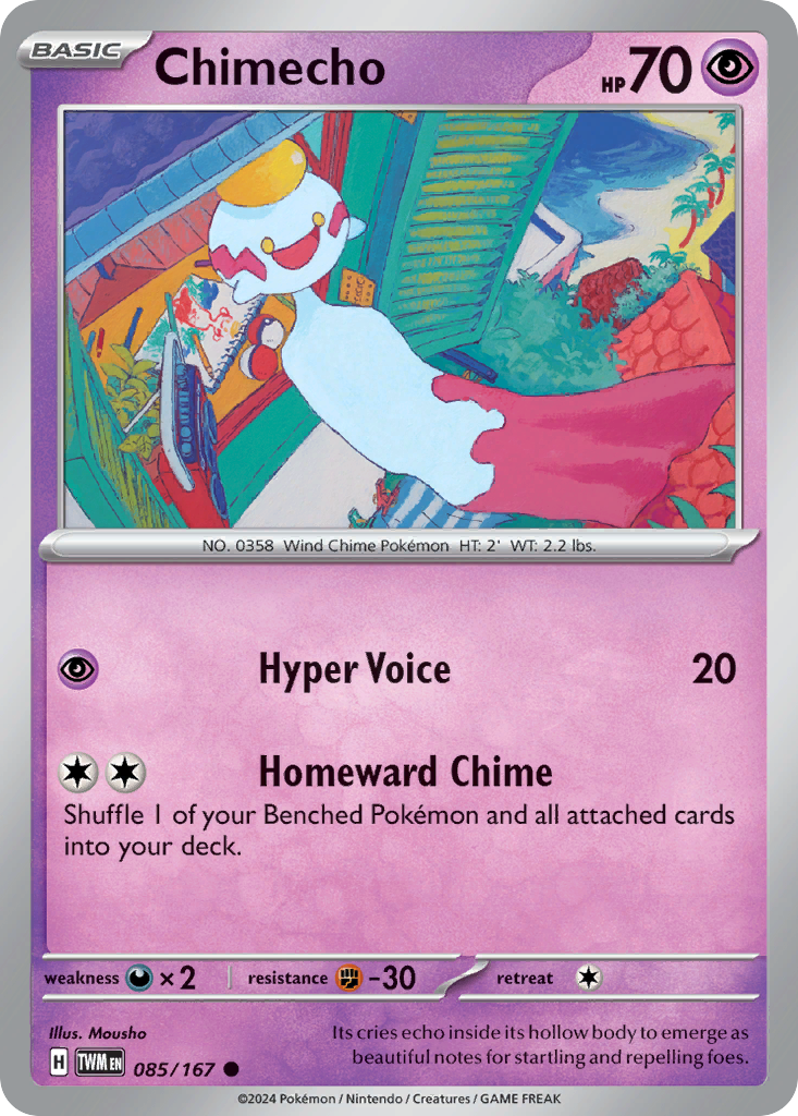 Chimecho 85 Twilight Masquerade Pokémon card