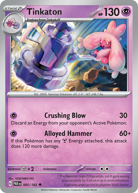 Tinkaton 85 Paradox Rift Pokémon card