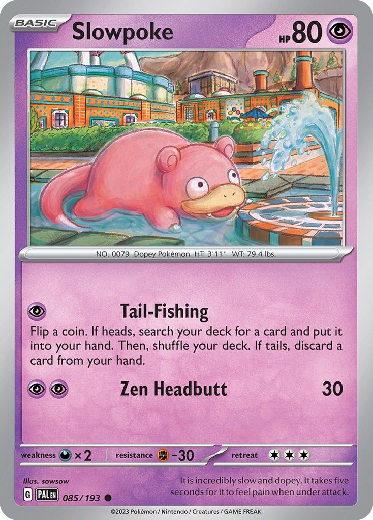 Slowpoke 85 Paldea Evolved Pokémon card