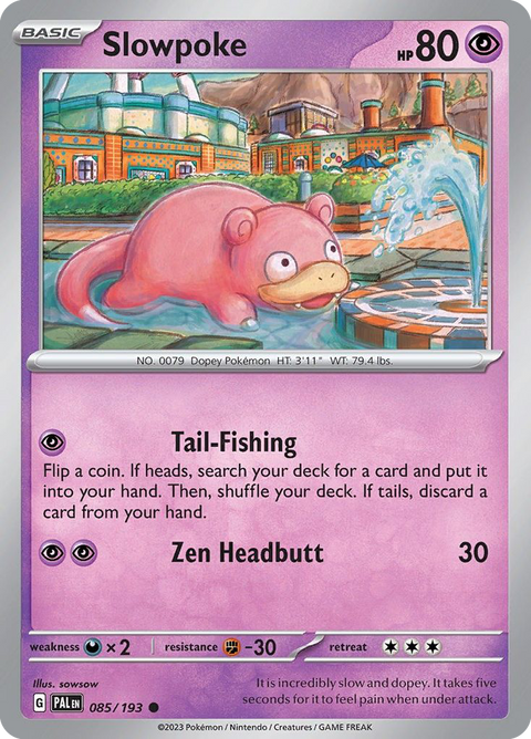 Slowpoke 85 Paldea Evolved Pokémon card