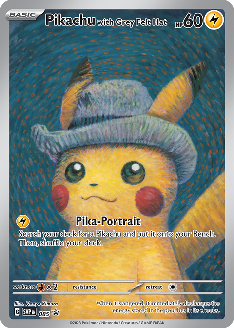 Pikachu with Grey Felt Hat 85 Scarlet & Violet Black Star Promos Pokémon card