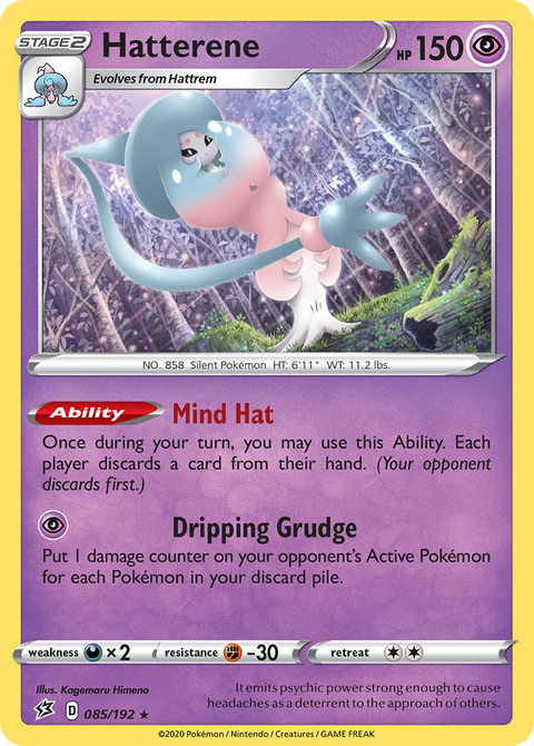 Hatterene 85 Rebel Clash Pokémon card