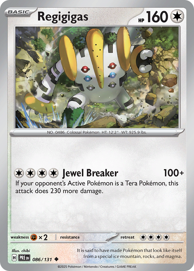 Regigigas 86 Prismatic Evolutions Pokémon card