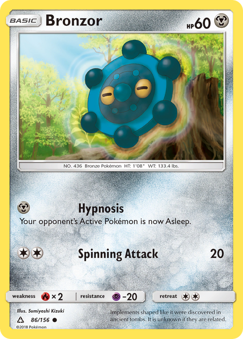 Bronzor 86 Ultra Prism Pokémon card