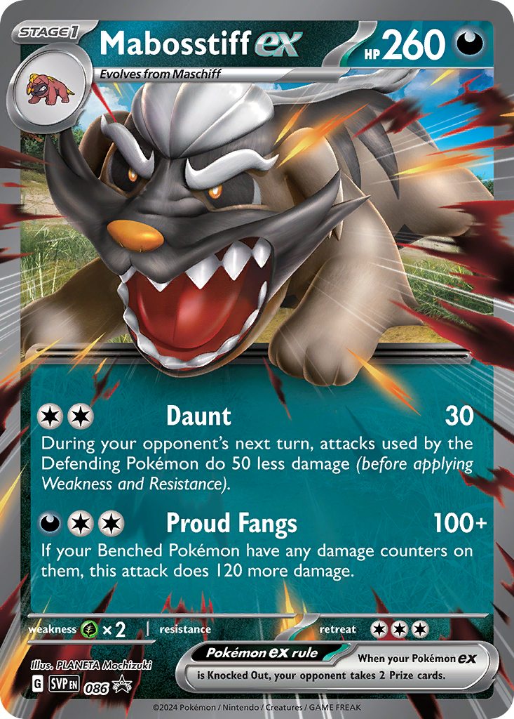 Mabosstiff ex 86 Scarlet & Violet Black Star Promos Pokémon card
