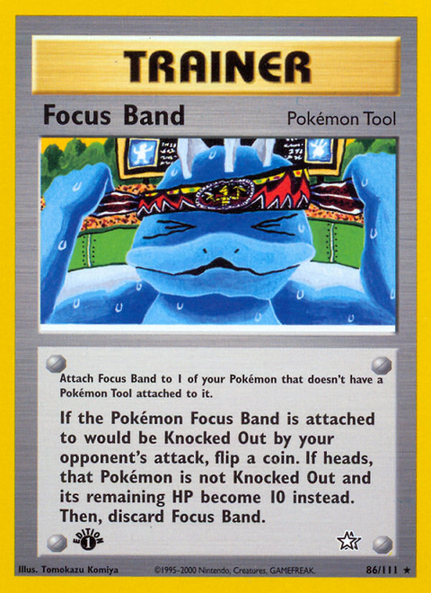 Focus Band 86 Neo Genesis Pokémon card