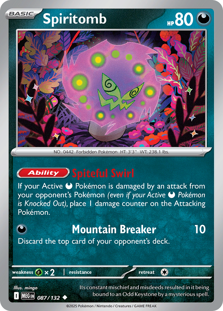 Spiritomb 87 Mega Evolution Pokémon card