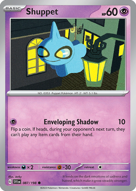 Shuppet 87 Scarlet & Violet Pokémon card