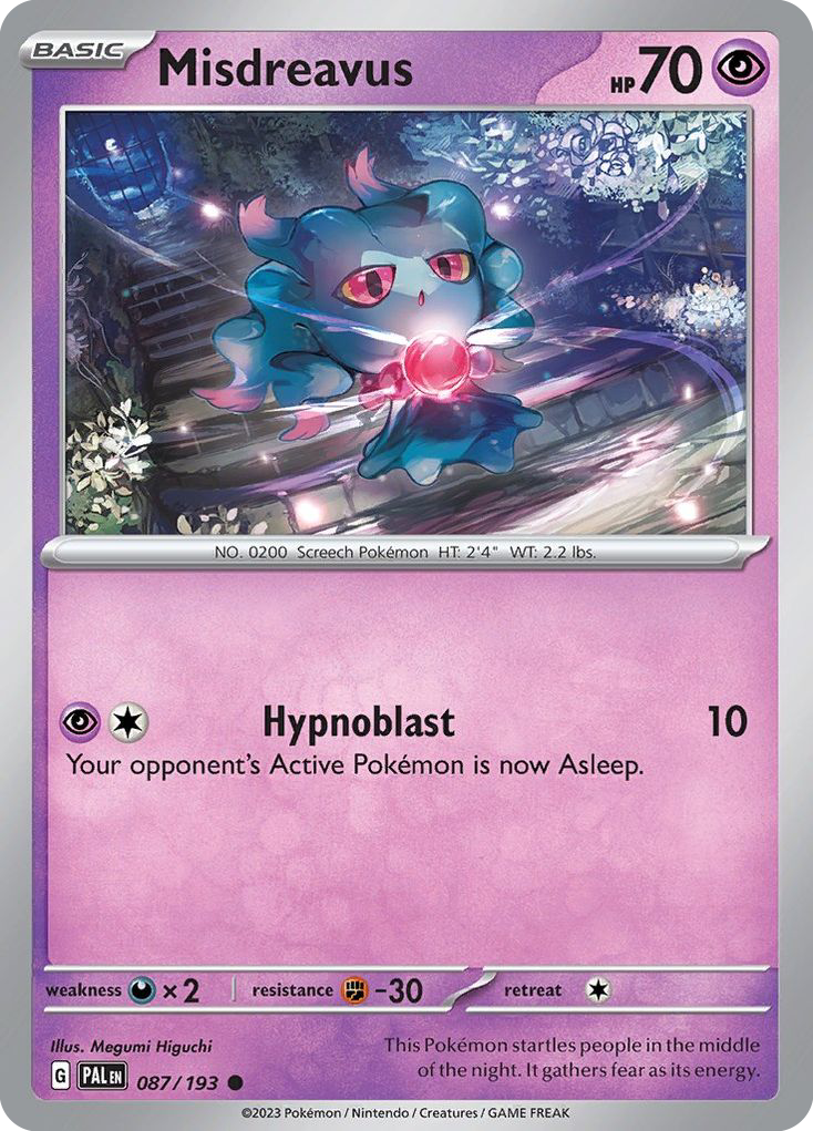 Misdreavus 87 Paldea Evolved Pokémon card