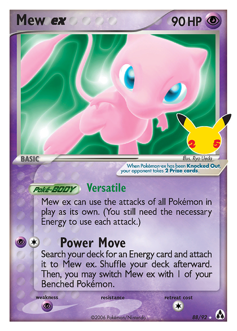 Mew ex 88 Celebrations: Classic Collection Pokémon card