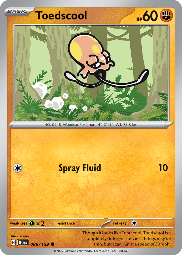 Toedscool 88 Journey Together Pokémon card