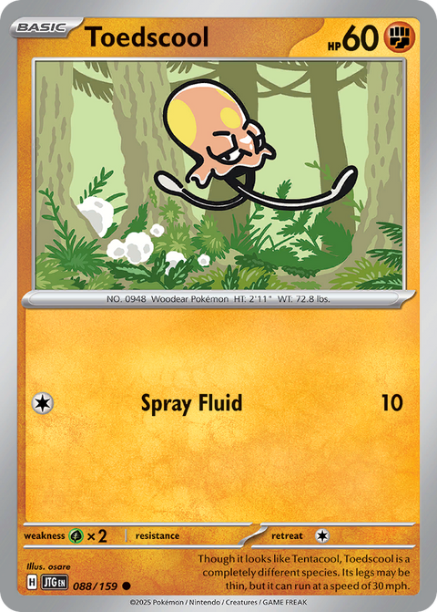 Toedscool 88 Journey Together Pokémon card