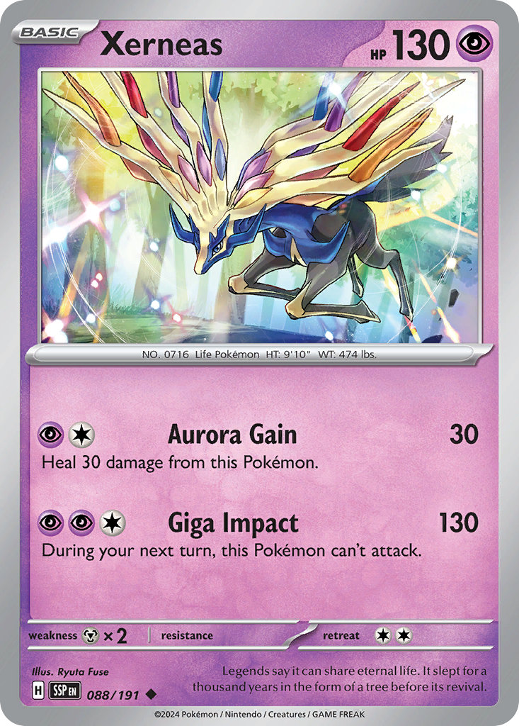 Xerneas 88 Surging Sparks Pokémon card