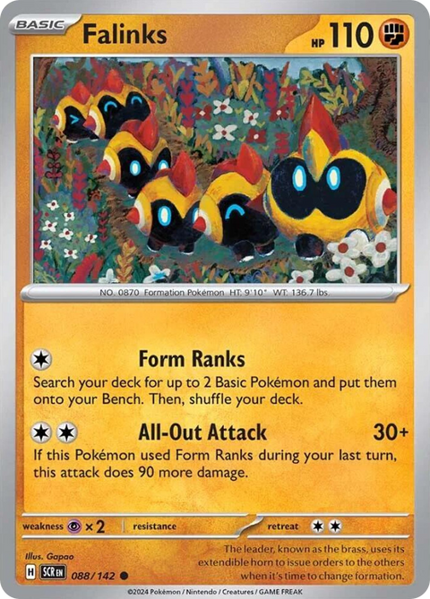 Falinks 88 Stellar Crown Pokémon card
