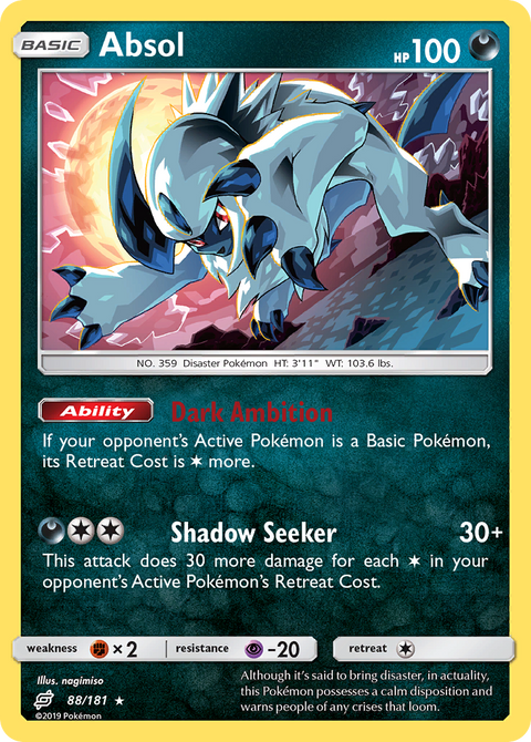 Absol 88 Team Up Pokémon card