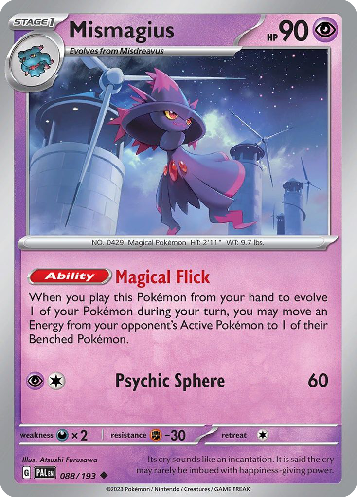 Mismagius 88 Paldea Evolved Pokémon card