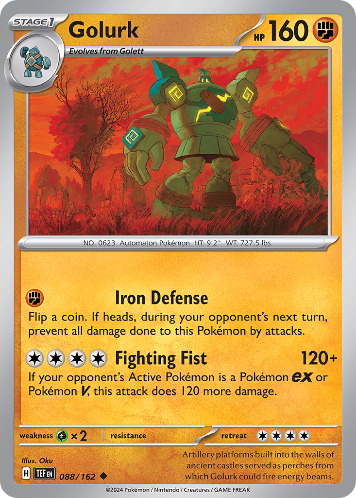 Golurk 88 Temporal Forces Pokémon card