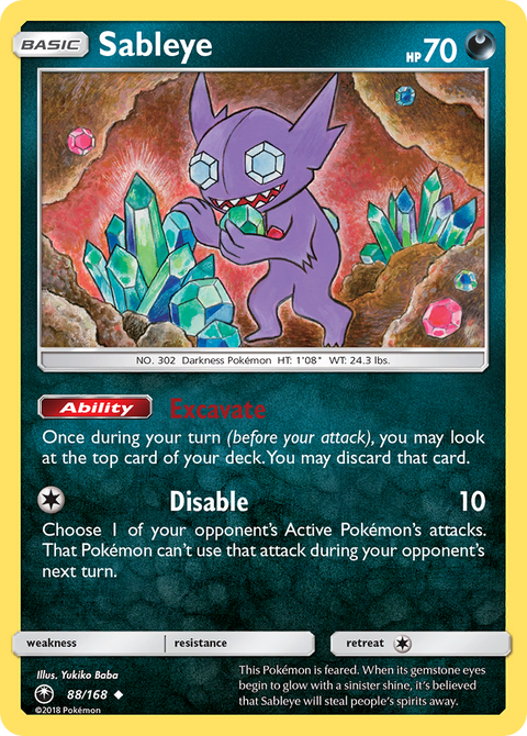 Sableye 88 Celestial Storm Pokémon card