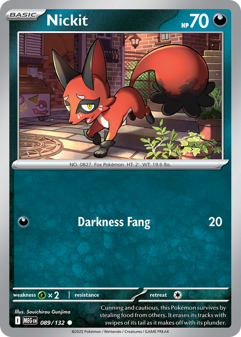 Nickit 89 Mega Evolution Pokémon card