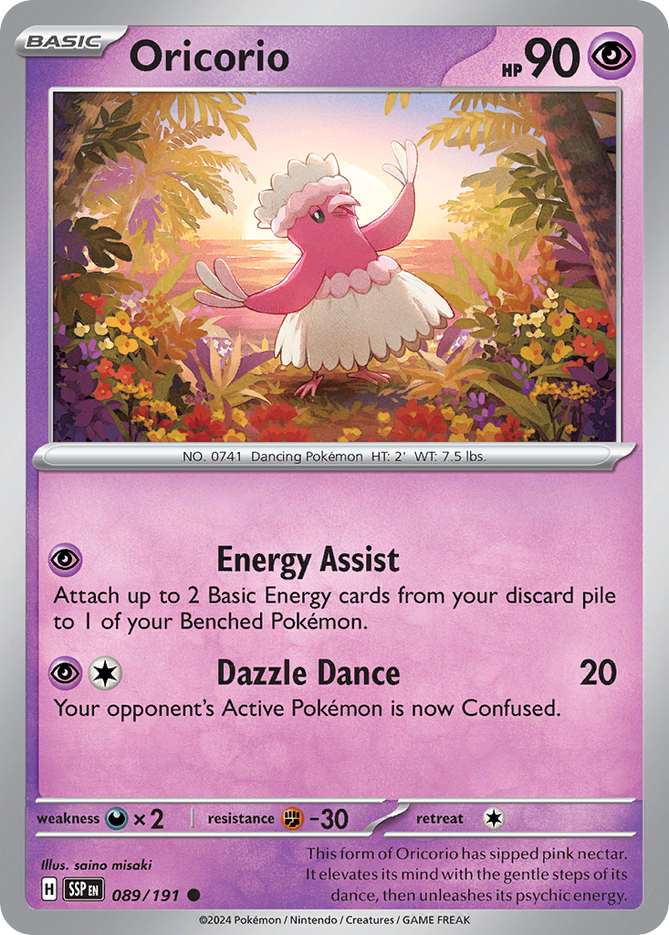 Oricorio 89 Surging Sparks Pokémon card
