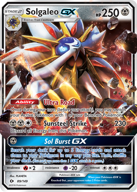 Solgaleo-GX 89 Sun & Moon Pokémon card