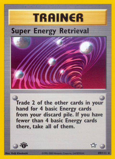 Super Energy Retrieval 89 Neo Genesis Pokémon card