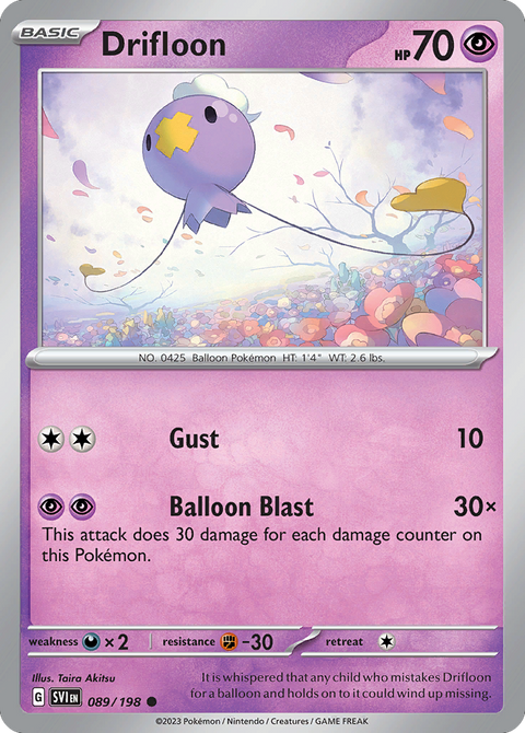 Drifloon 89 Scarlet & Violet Pokémon card